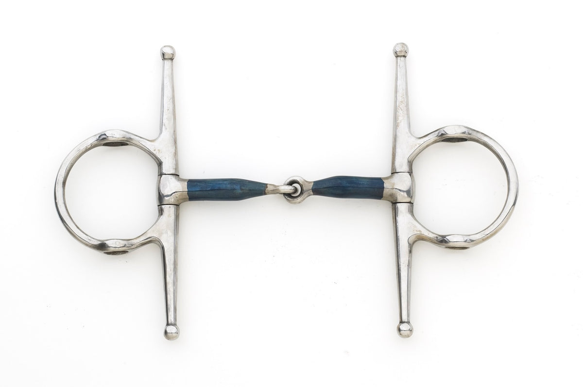 Blue Steel Jointed Full Cheek Gag Bit