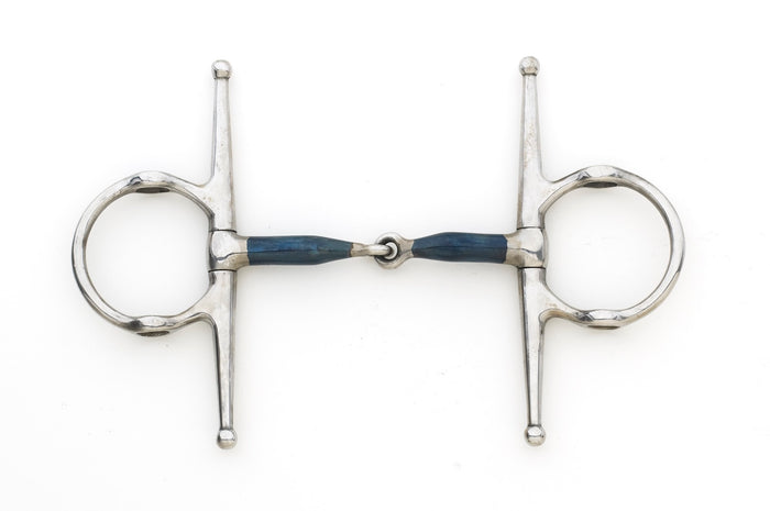 Blue Steel Jointed Full Cheek Gag Bit