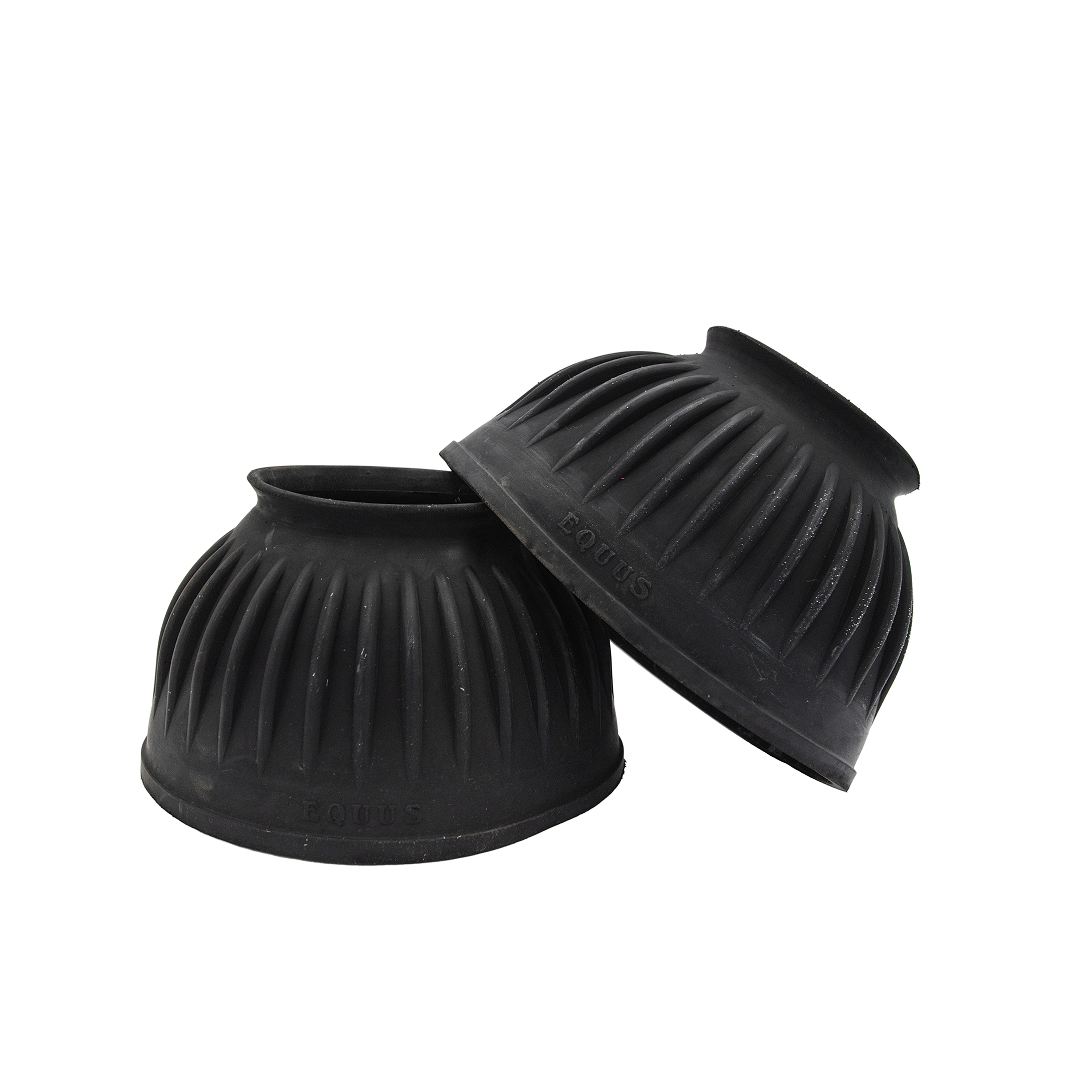 Ribbed Bell Boots - Black