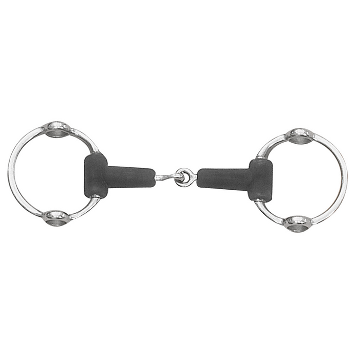 Jointed Rubber Loop Ring Gag Bit