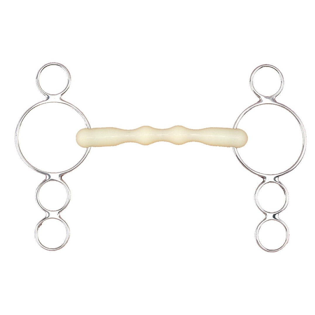 Shaped Mullen Pessoa 3 Ring Gag Bit