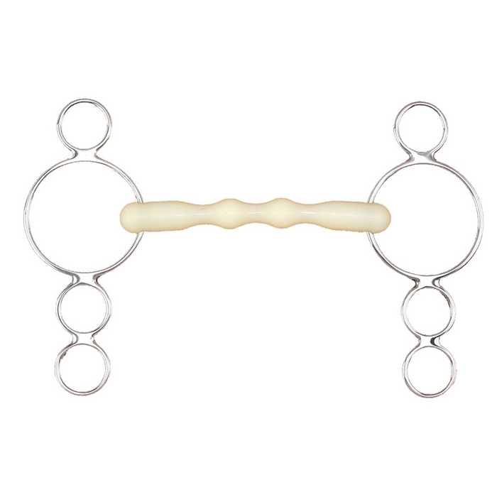 Shaped Mullen Pessoa 3 Ring Gag Bit