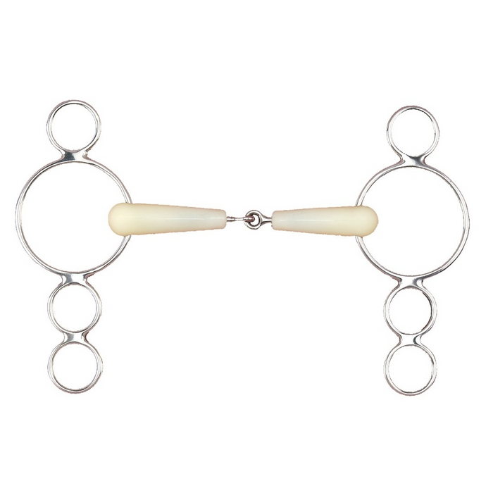 Jointed Pessoa 3 Ring Gag Bit
