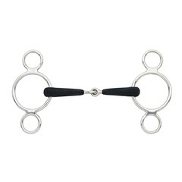 Jointed Pessoa 2 Ring Gag Bit