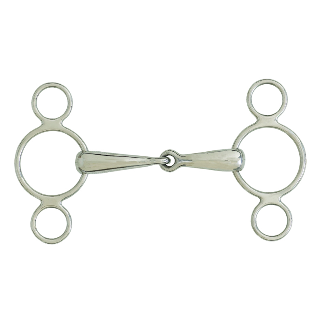 Jointed 2 Ring Gag Bit