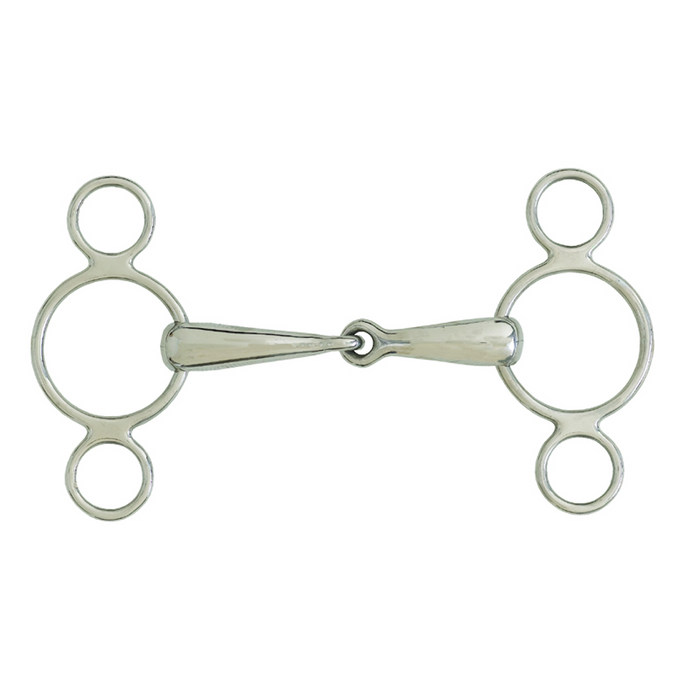 Jointed 2 Ring Gag Bit
