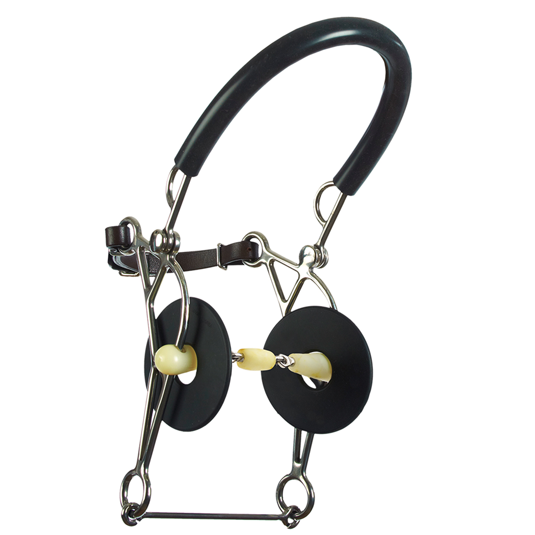 Double Jointed Roller Hackamore Bit
