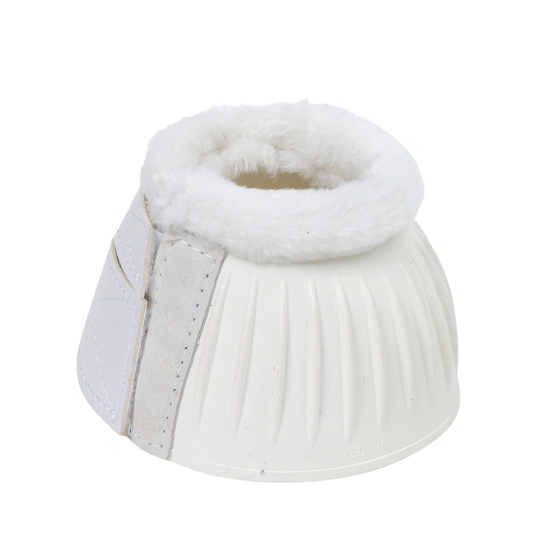 Composite Fleece Hook & Loop Ribbed Bell Boots - White
