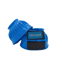 PVC Ribbed Double Hook & Loop Bell Boots - Royal Blue