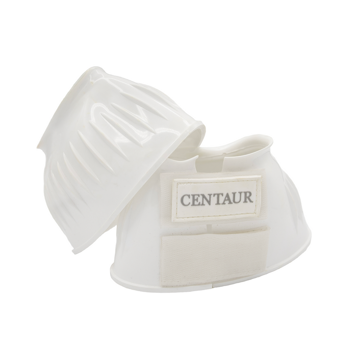 PVC Ribbed Double Hook & Loop Bell Boots - White