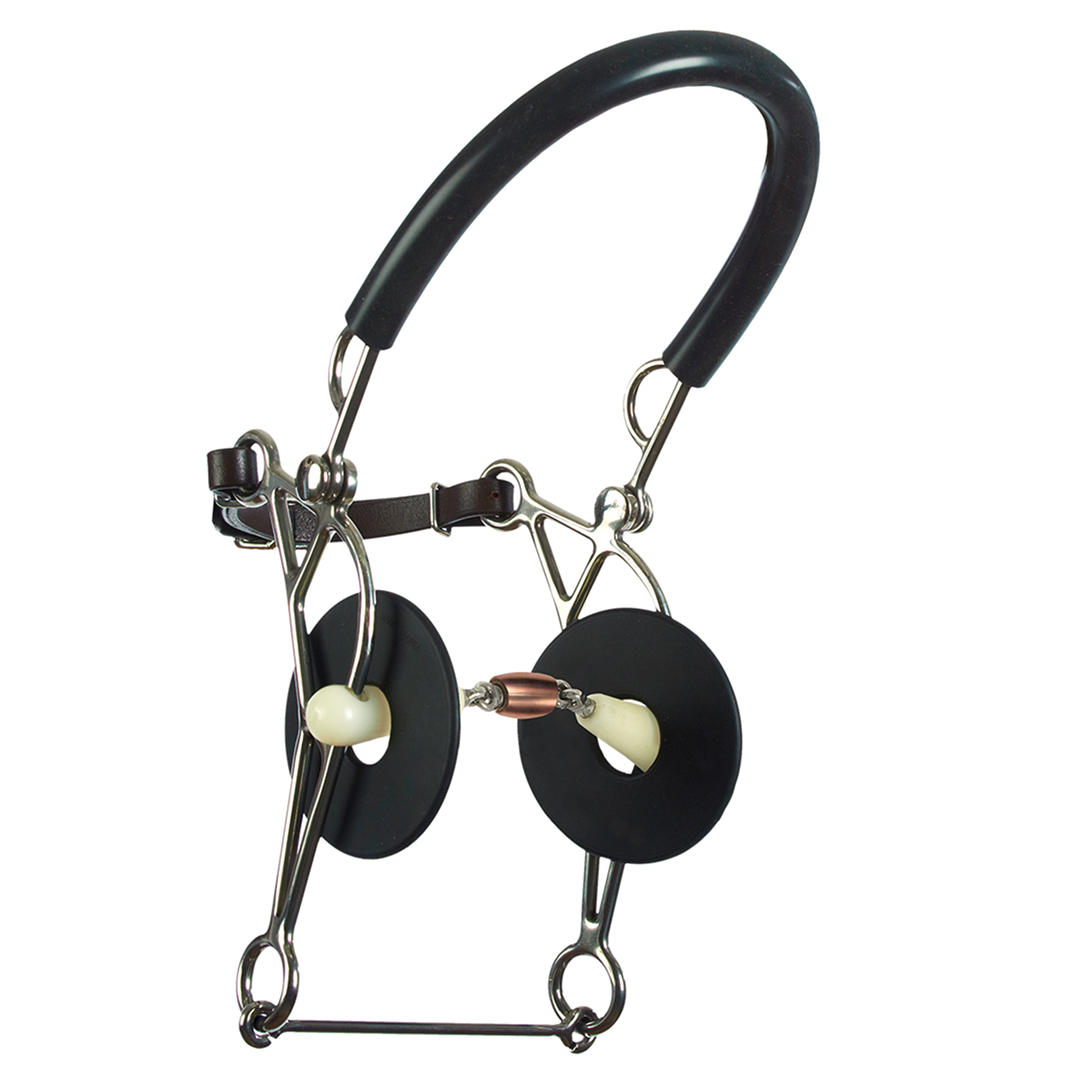 Double Jointed Copper Roller Hackamore Bit