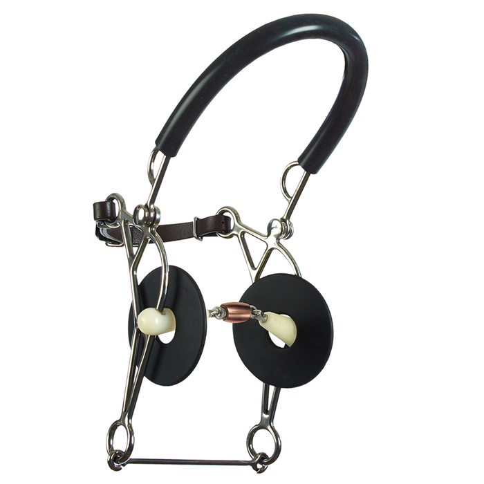 Double Jointed Copper Roller Hackamore Bit