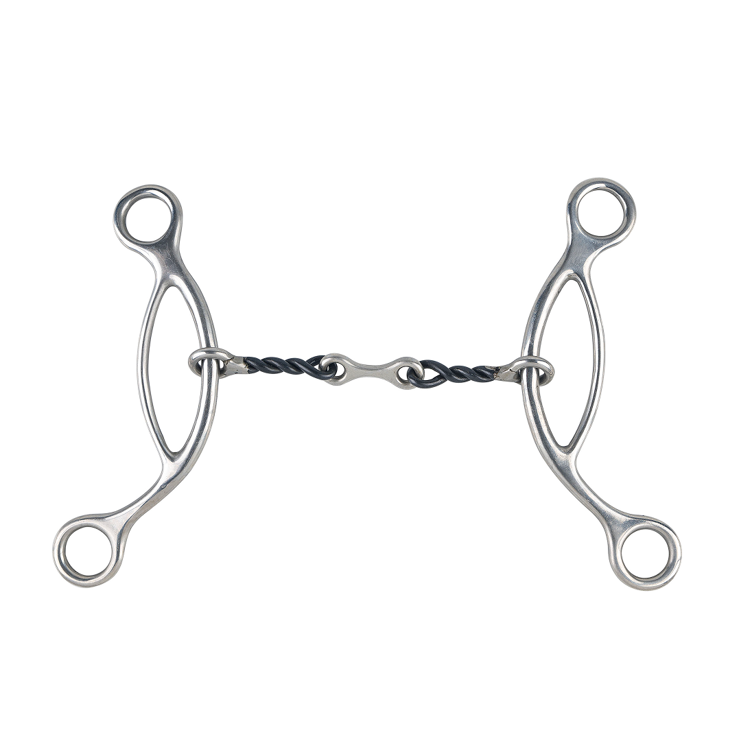 Sweet Iron Twisted Dogbone Sliding H Gag Bit