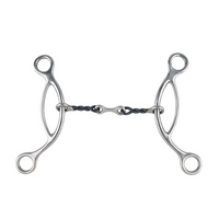 Sweet Iron Twisted Dogbone Sliding H Gag Bit