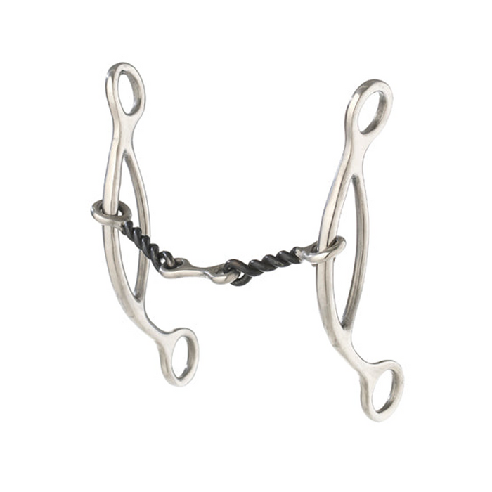 Sweet Iron Twisted Dogbone Sliding H Gag Bit