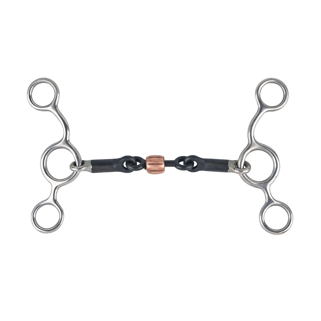 Sweet Iron Dogbone Roller Junior Cowhorse Gag Bit