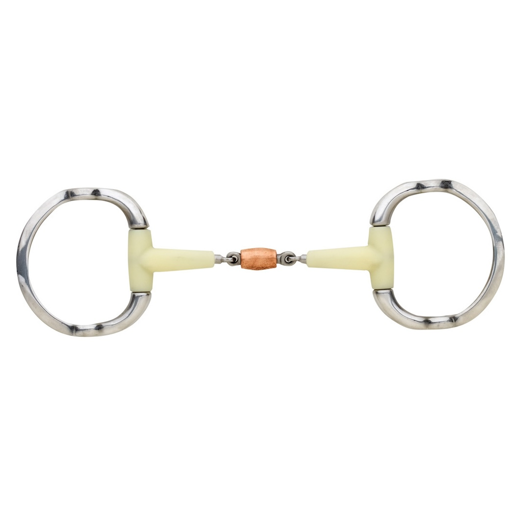 Double Jointed Copper Roller Eggbutt Gag Bit