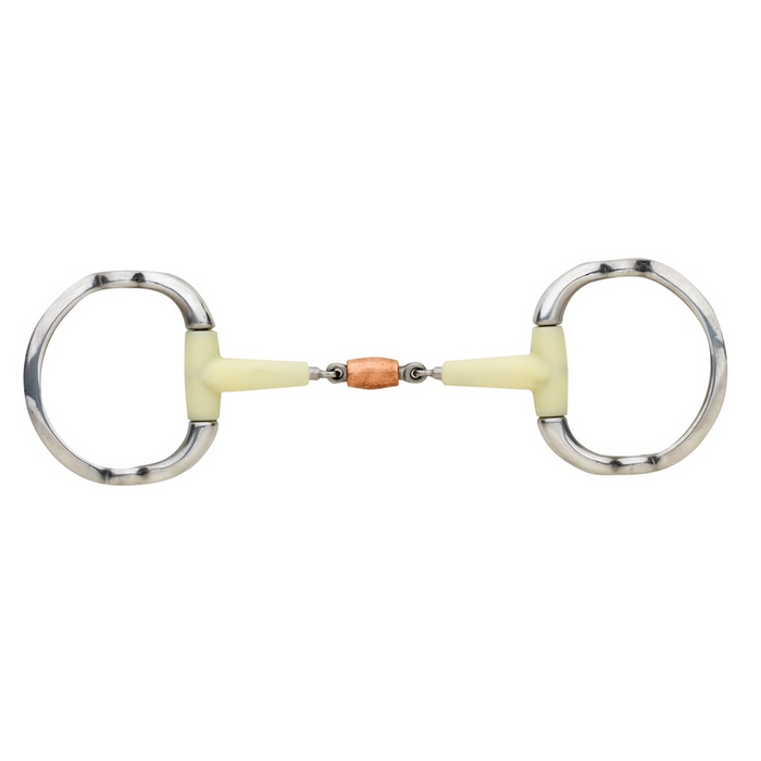 Double Jointed Copper Roller Eggbutt Gag Bit