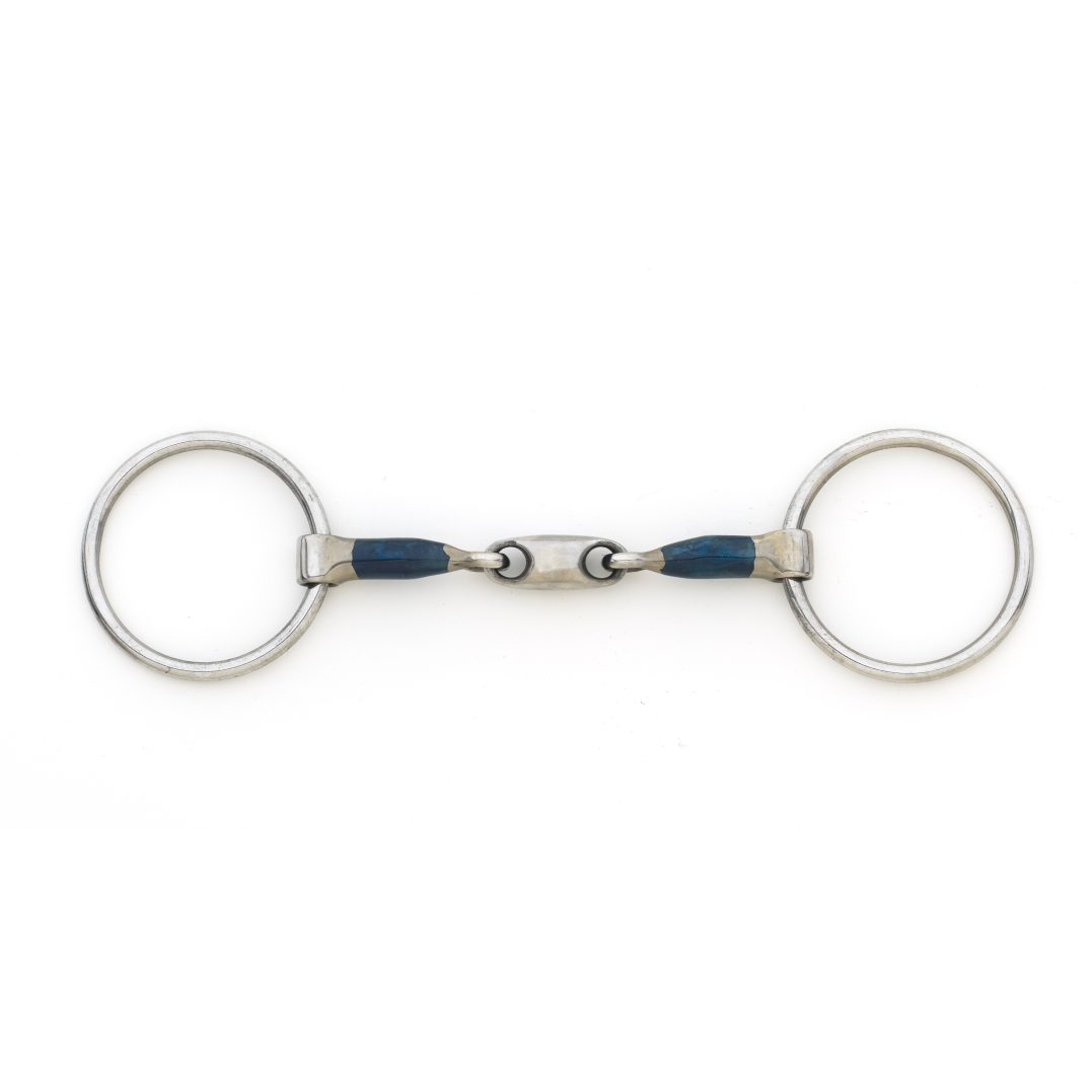 Blue Steel Oval Peanut Loose Ring Bit