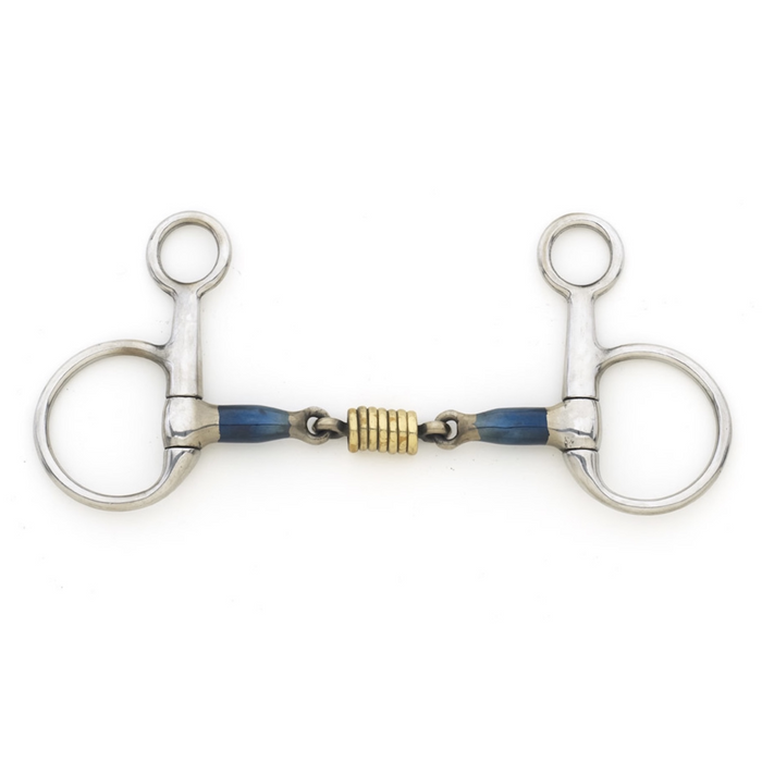 Blue Steel Double Jointed with Brass Rollers Baucher Bit